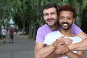 Multiethnic gay couple